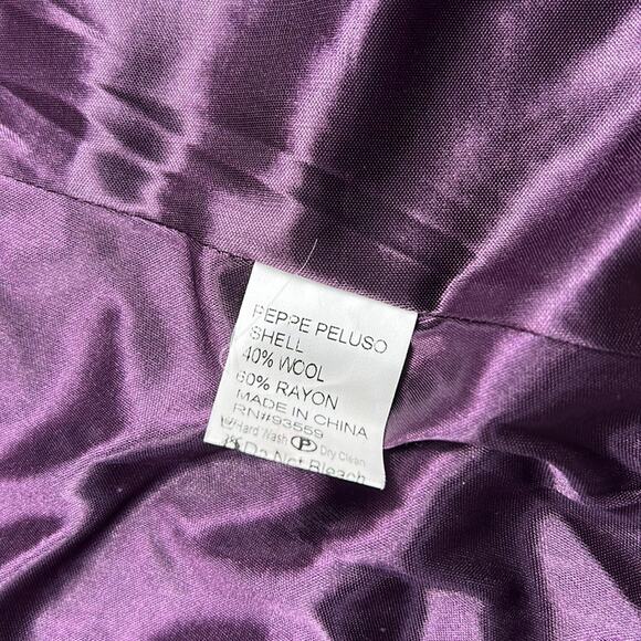 Peppe Pelusa purple moto jacket with metal fringe detail, small - Picture 10 of 11